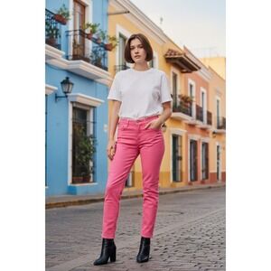 Gap Premium Super Skinny Jeans Womens 6/28 Pink Mid Rise Stretch Denim Pants